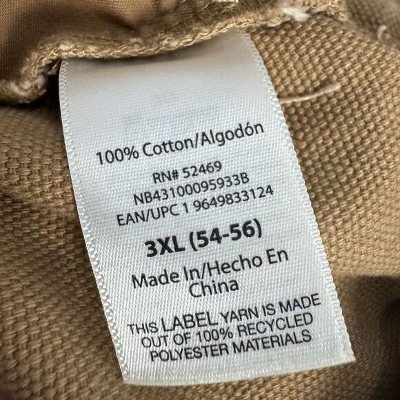 No Boundaries Canvas Duck Jacket Mens 3XL Brown Corduroy Barn Chore Y2K - Picture 10 of 11